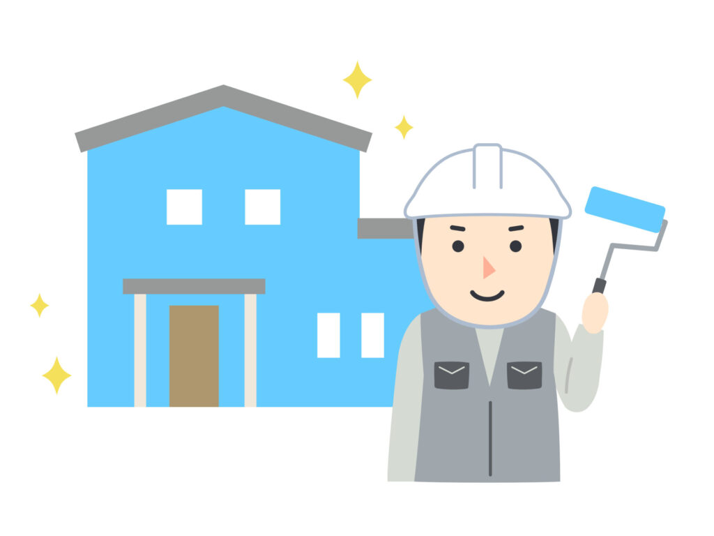 瀬戸市で外壁塗装の現地確認を行っている様子のイメージ